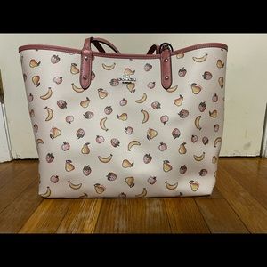 COPY - City Tote In Signature Canvas With Fruit Print